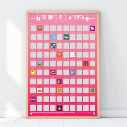 100 Things to Do Scratch Poster