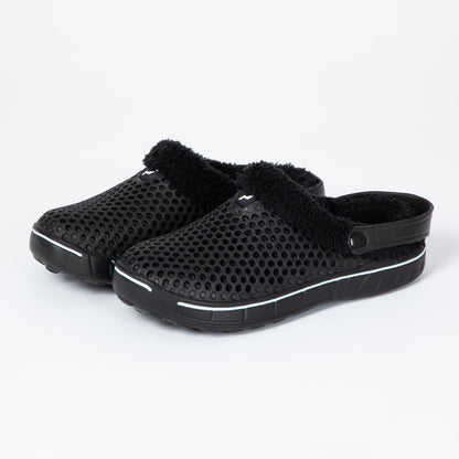 Fuzz Lined Rubber Clogs