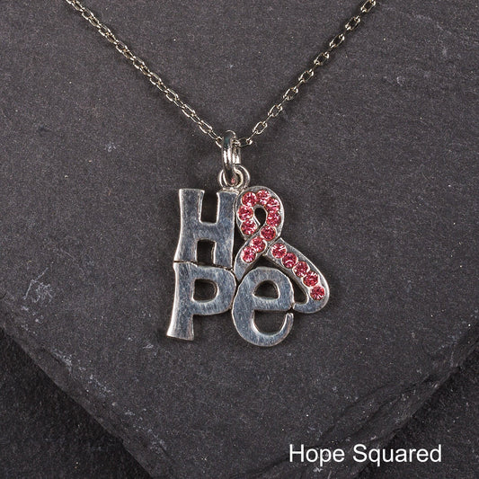 Promo - PROMO - Hope Squared Pewter Necklace