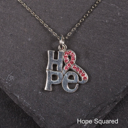 Hope Squared Pewter Necklace!