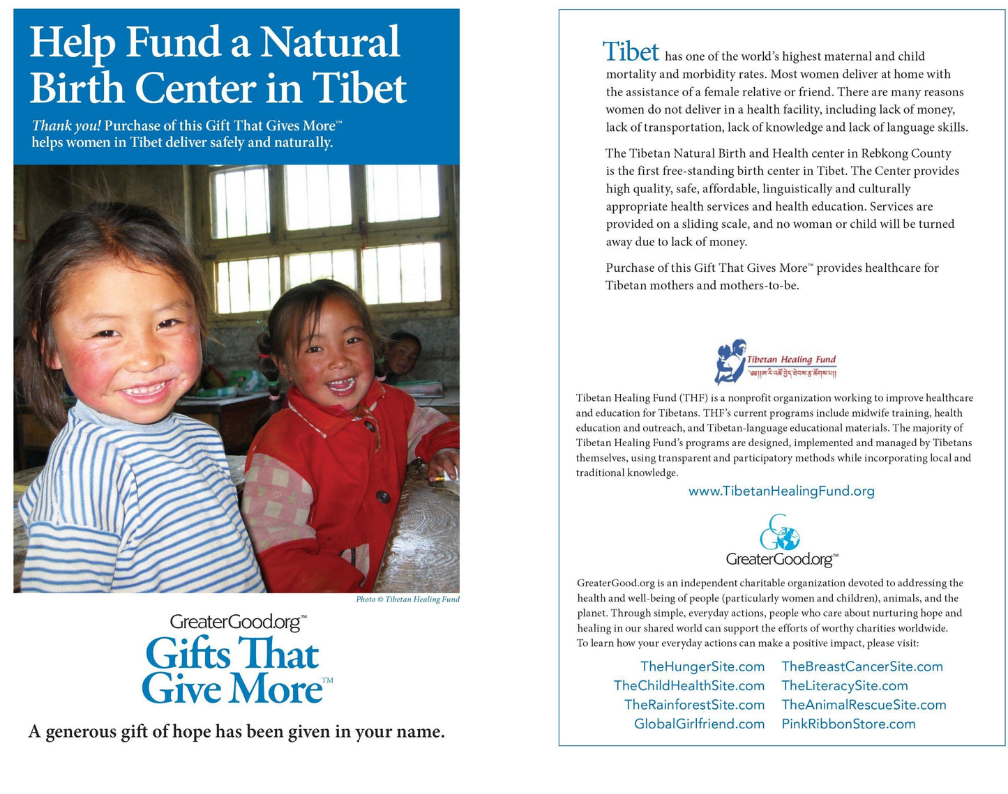 Donation - Help Fund A Natural Birth Center In Tibet